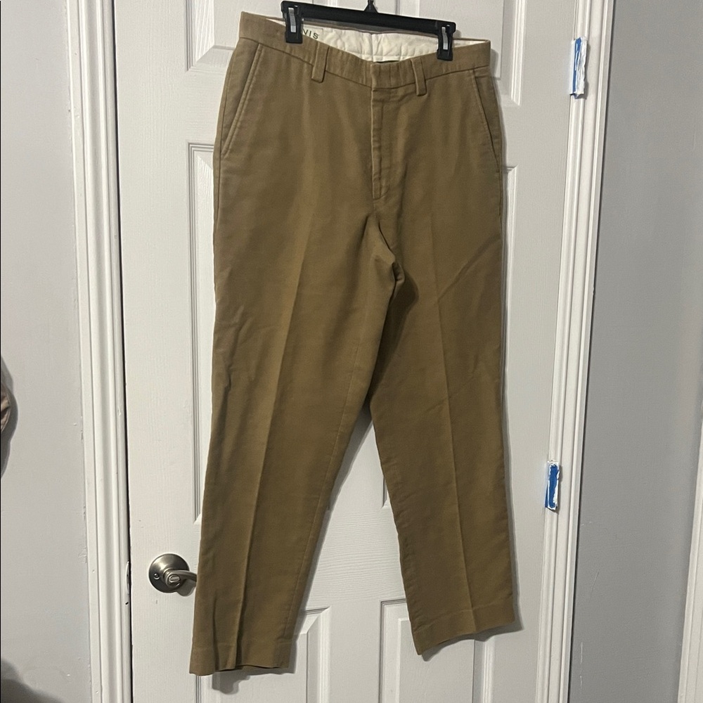 Orvis Olive-Brown Chino Pants thick